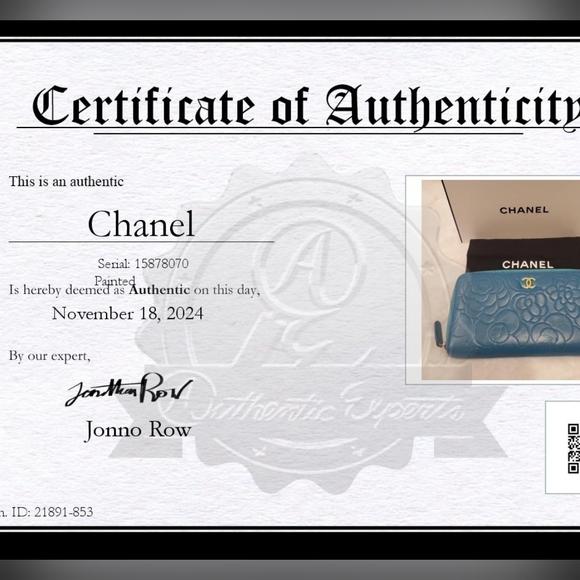 Chanel Camellia Embossed Zip Around Wallet – Turquoise Lambskin - Picture 16 of 16